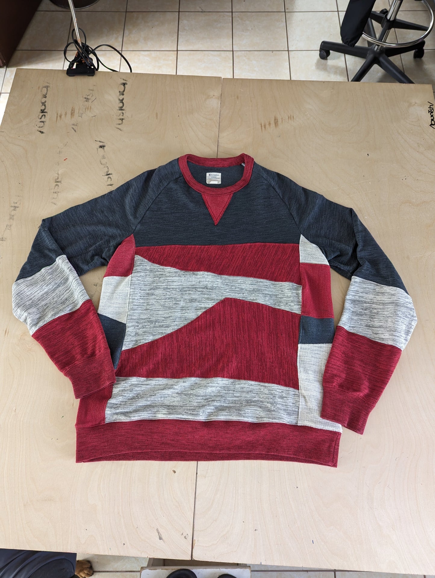 Upcycled / Reworked, Champions, 3-color Long Sleeve Shirt (1 of 1)