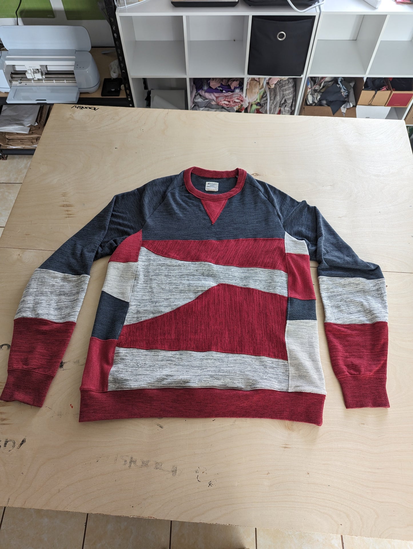 Upcycled / Reworked, Champions, 3-color Long Sleeve Shirt (1 of 1)