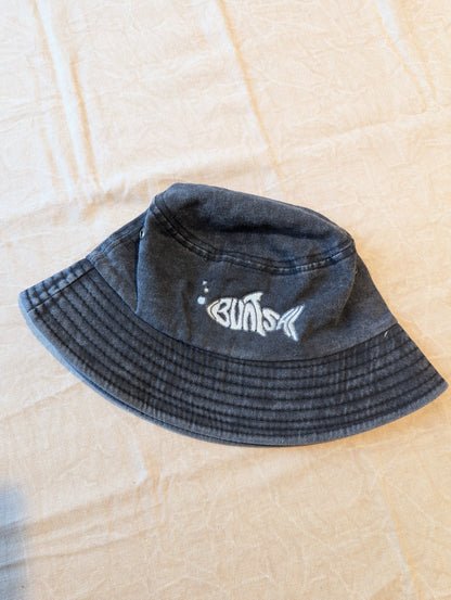 Buntsh-Fish logo, Charcoal-Gray, Bucket hat