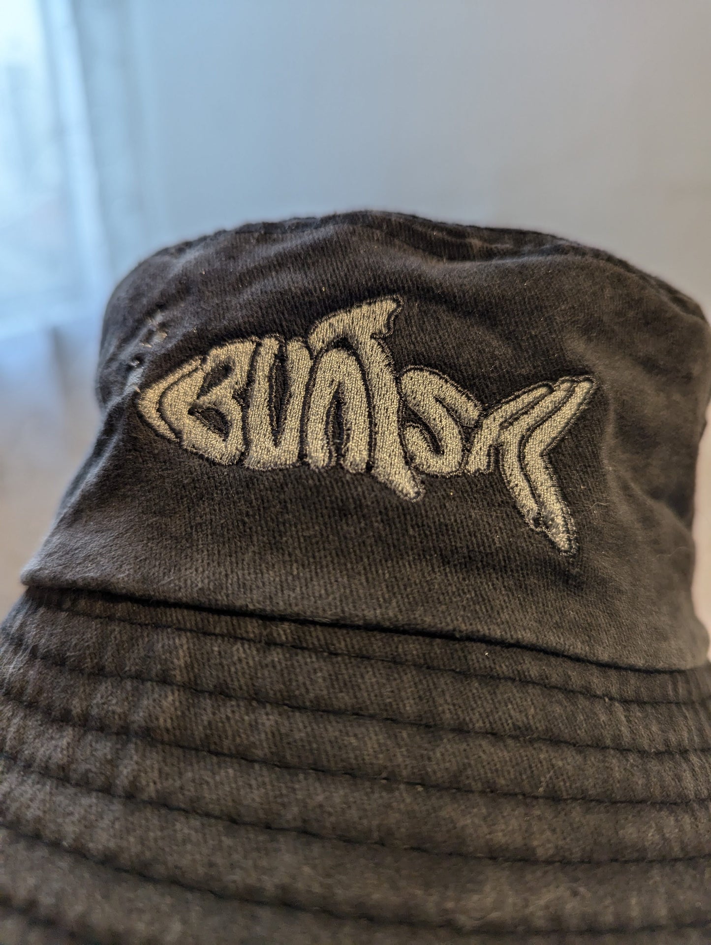 Buntsh-Fish logo, Charcoal-Gray, Bucket hat