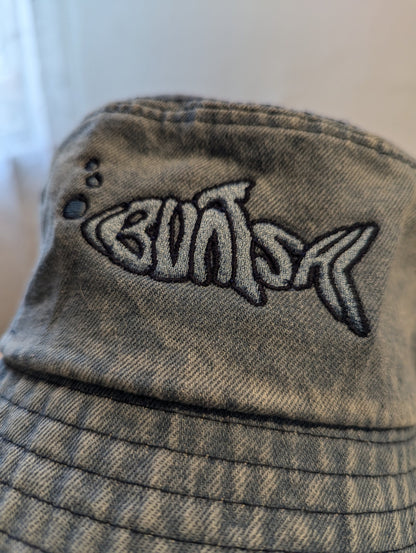 Buntsh-Fish logo, Blue-Jean, Bucket hat