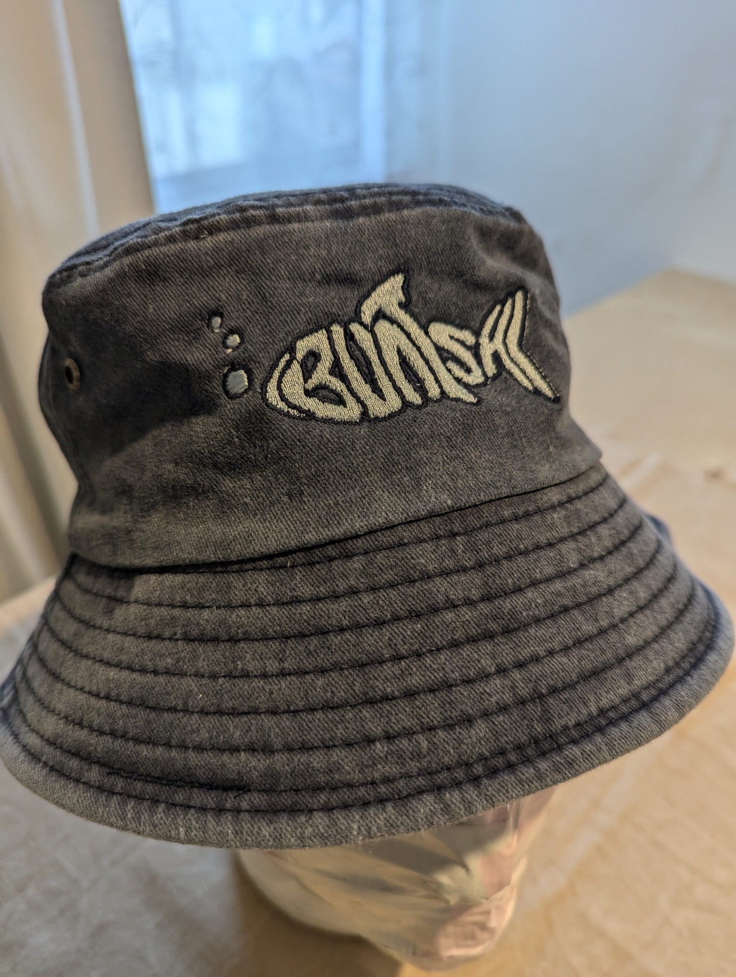 Buntsh-Fish logo, Blue-Jean, Bucket hat