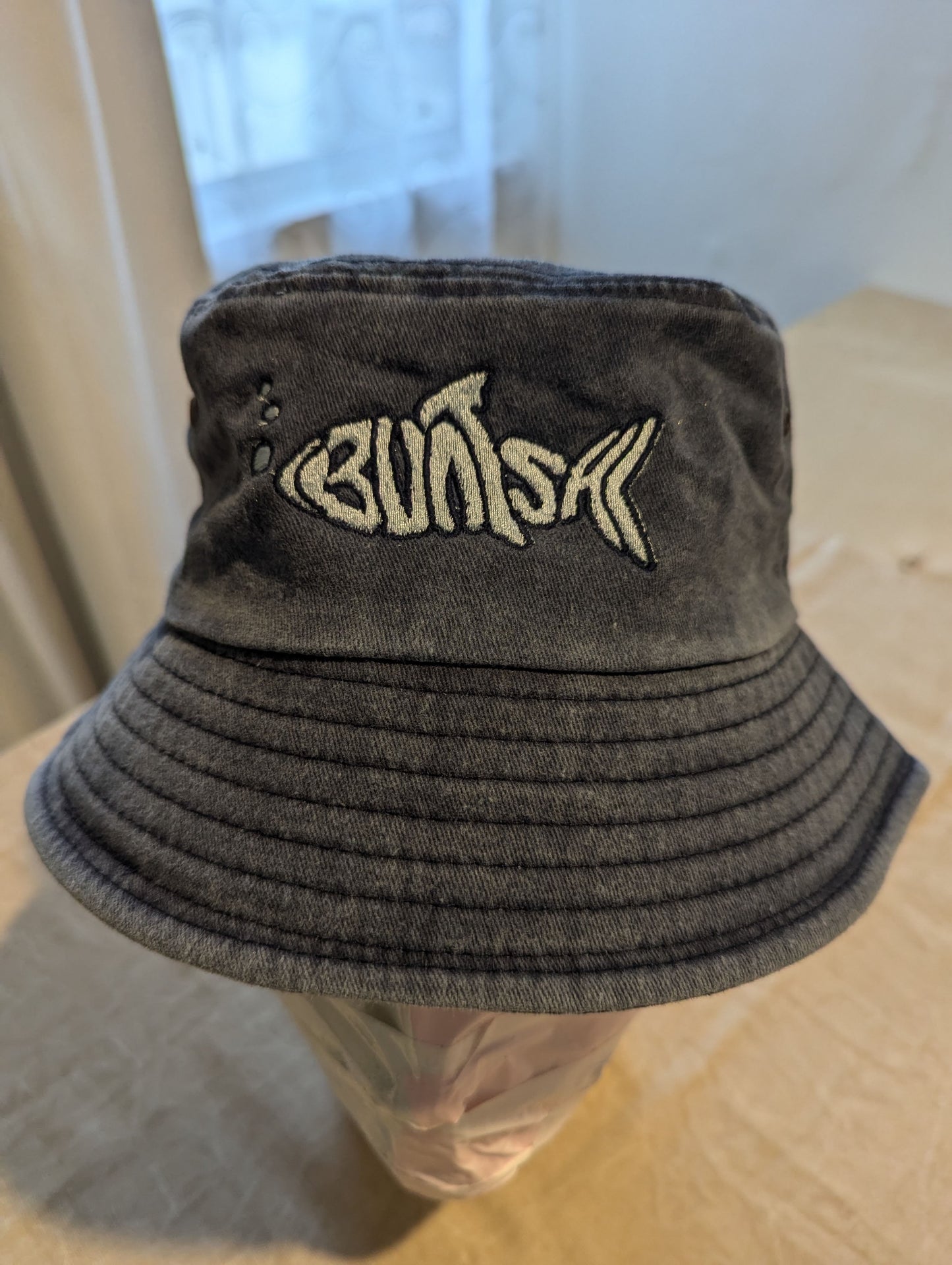 Buntsh-Fish logo, Blue-Jean, Bucket hat