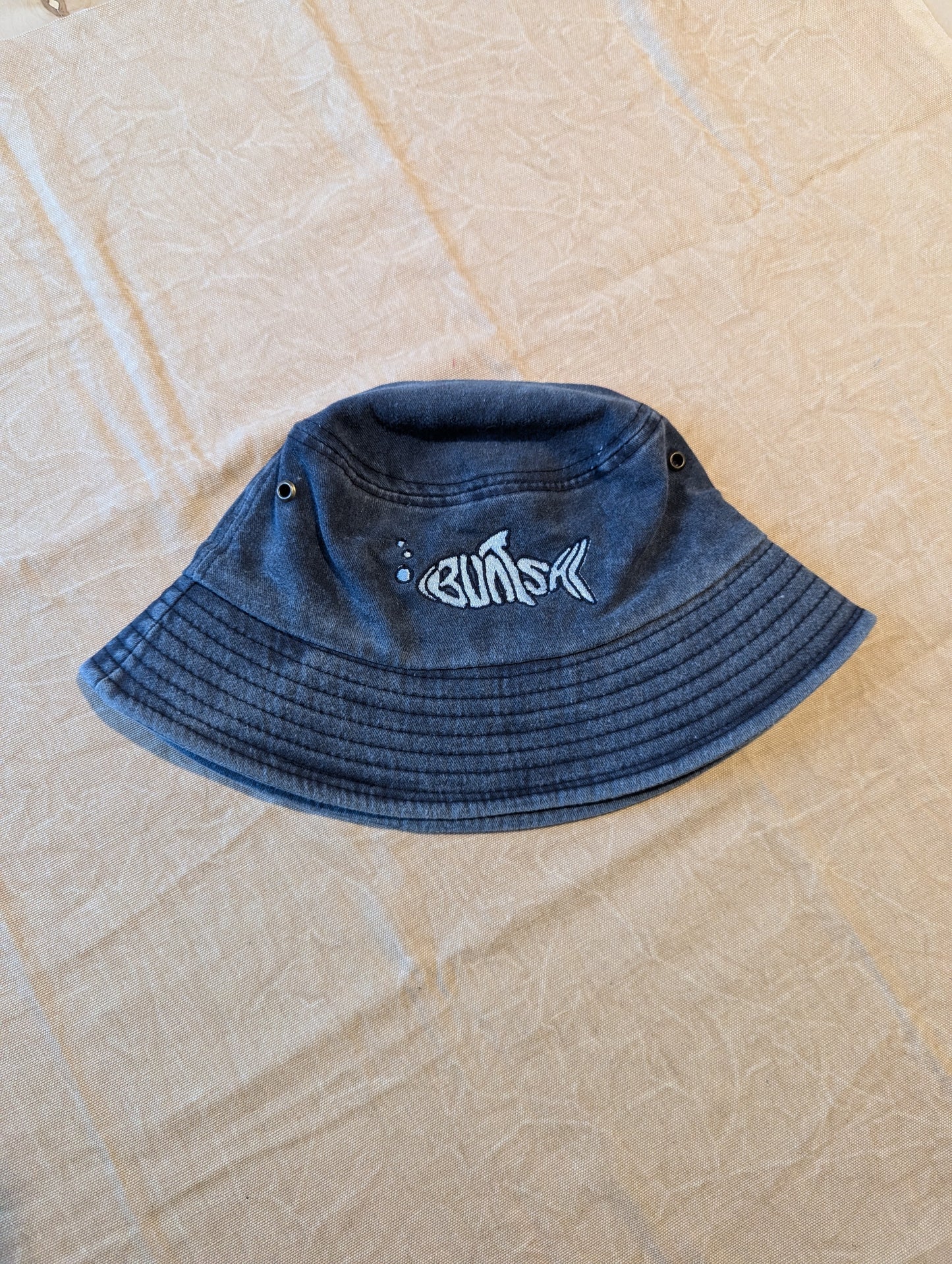 Buntsh-Fish logo, Blue-Jean, Bucket hat