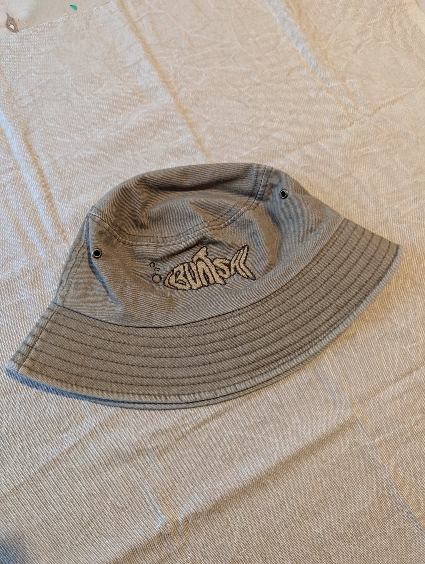 Buntsh-Fish logo, Sandstorm, Bucket hat