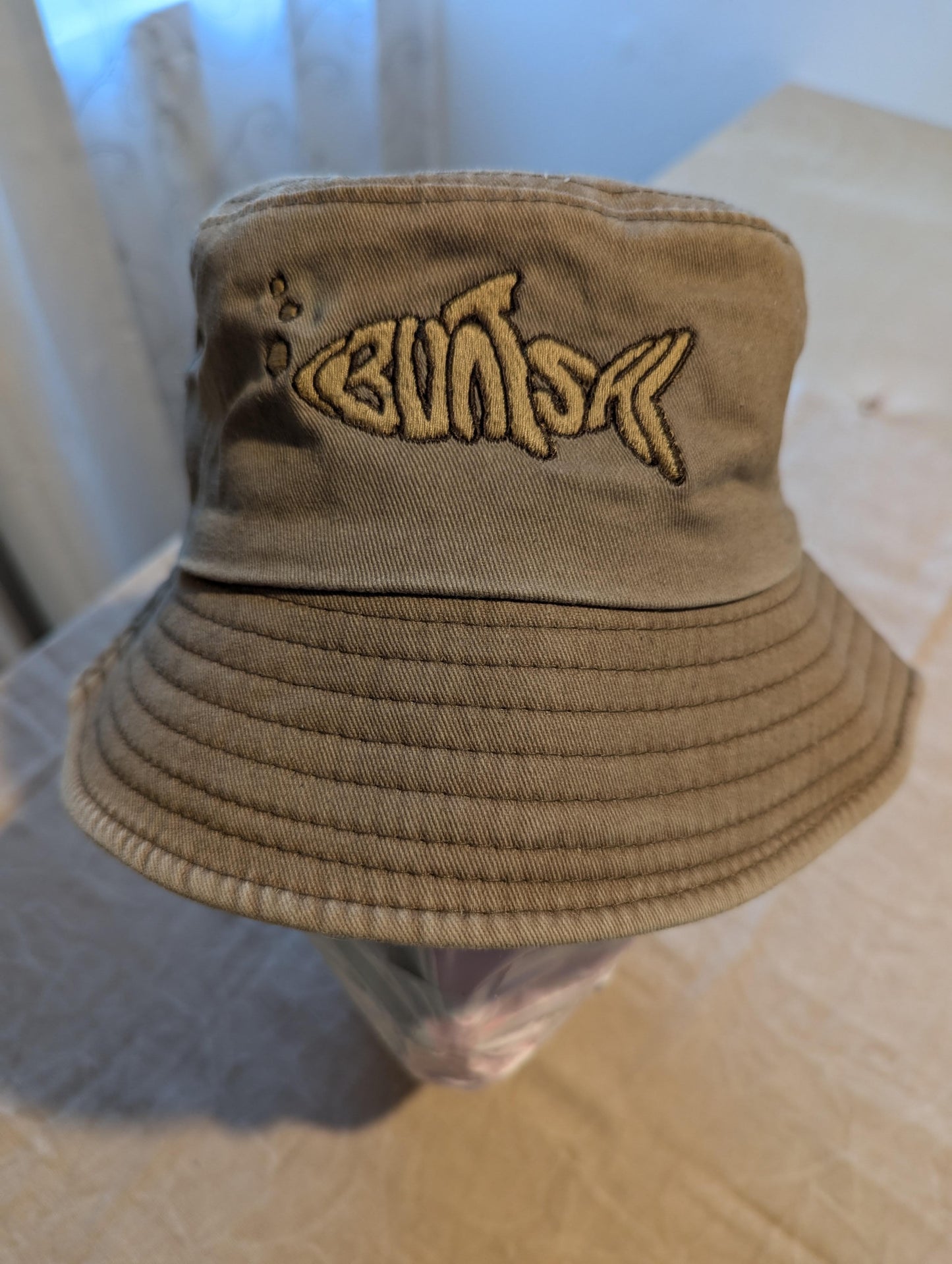 Buntsh-Fish logo, Sandstorm, Bucket hat