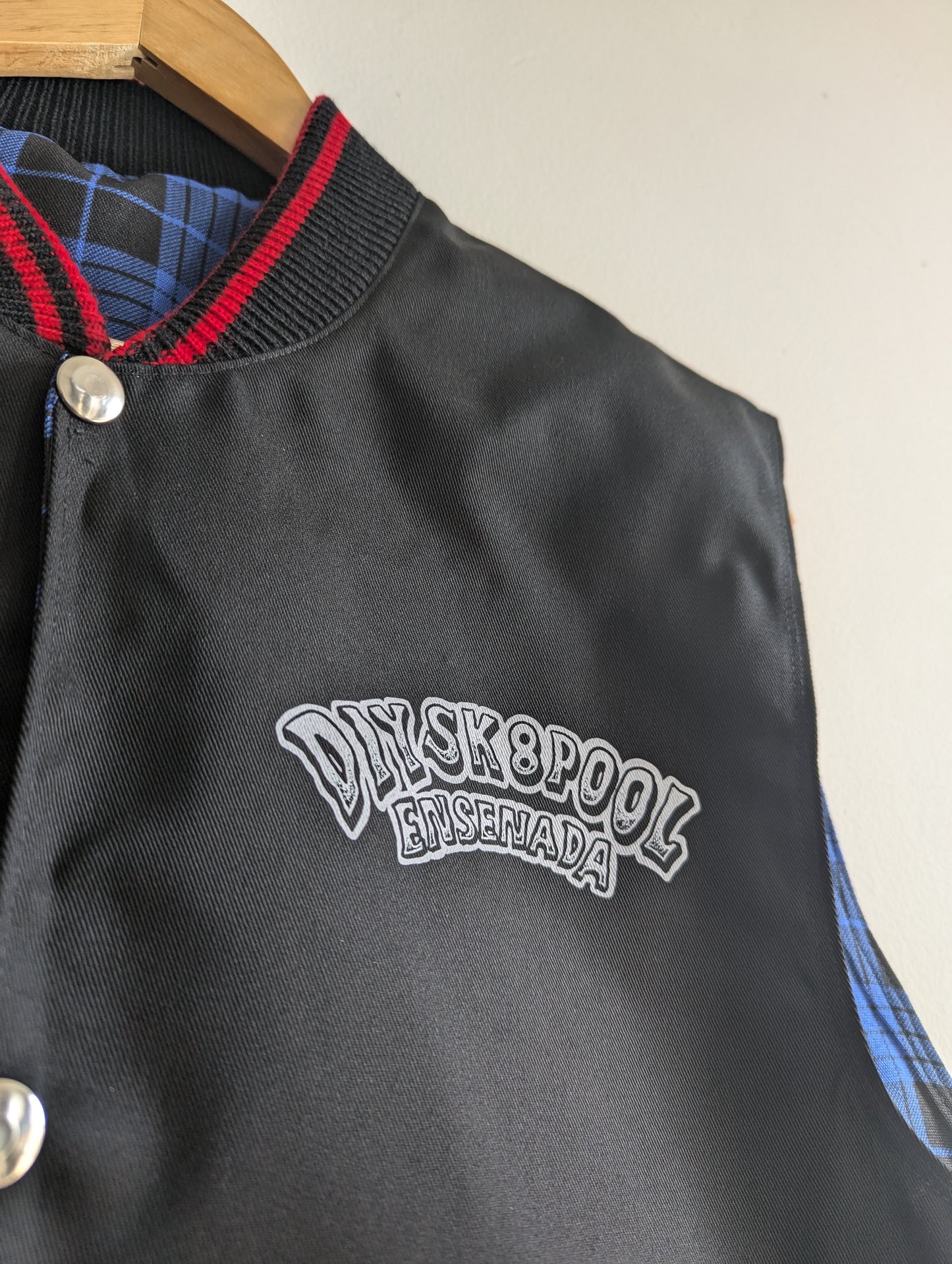 Handcrafted, Black, Snap-Button, DIYSkatePool Vest