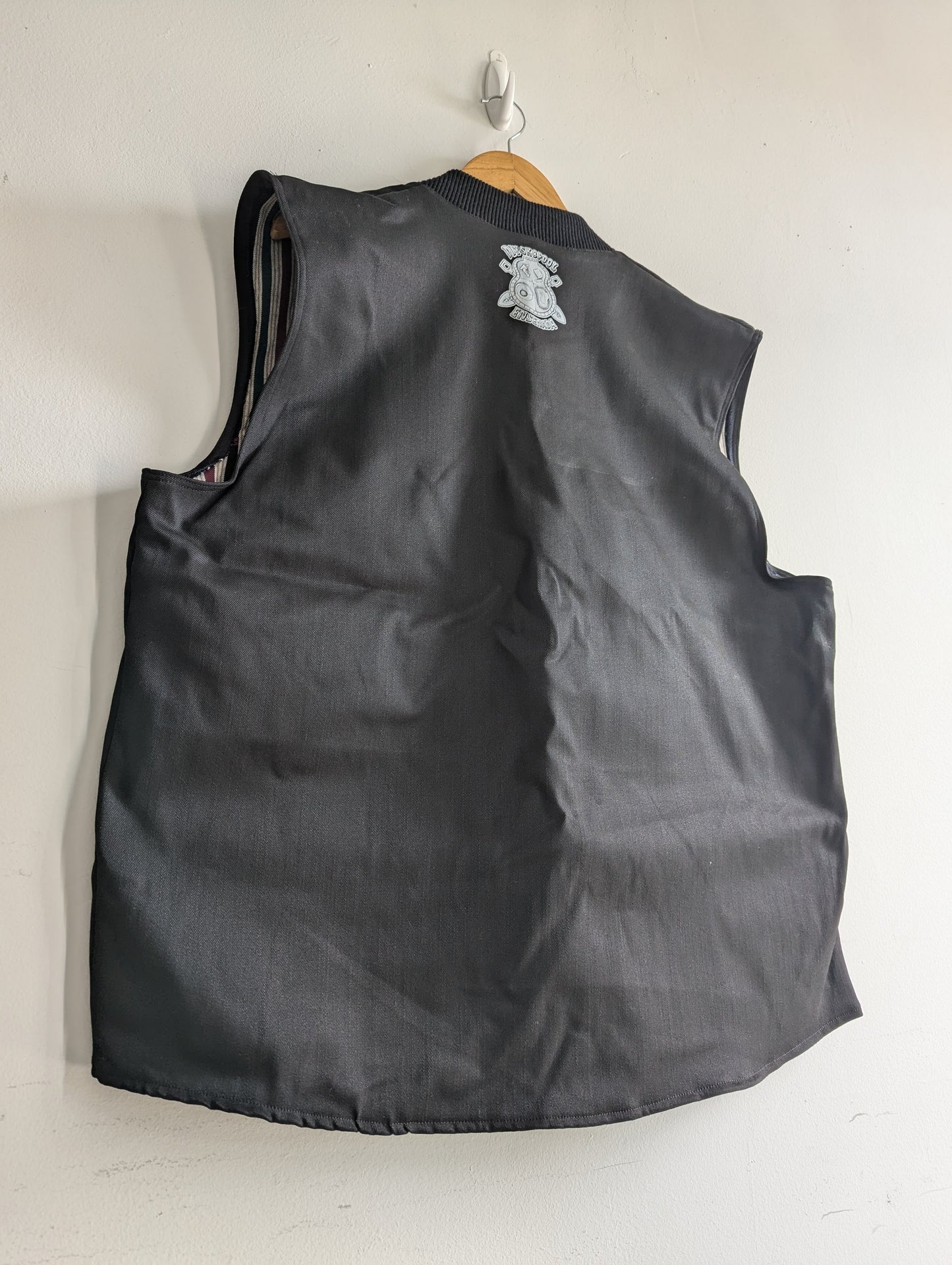Handcrafted, Black, Zip-Up, DIYSkatePool Vest