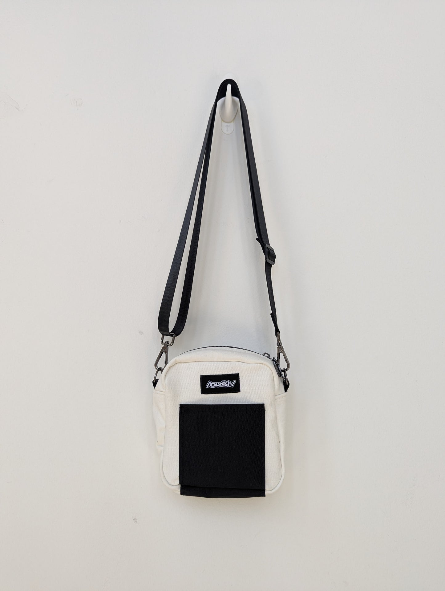 Upcycled "Onigiri" Buntsh-box bag,  Black & White (1 of 1)