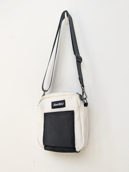 Upcycled "Onigiri" Buntsh-box bag,  Black & White (1 of 1)