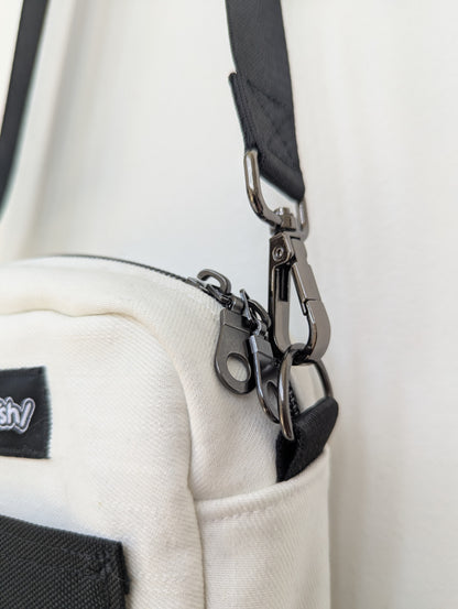 Upcycled "Onigiri" Buntsh-box bag,  Black & White (1 of 1)