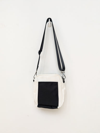 Upcycled "Onigiri" Buntsh-box bag,  Black & White (1 of 1)