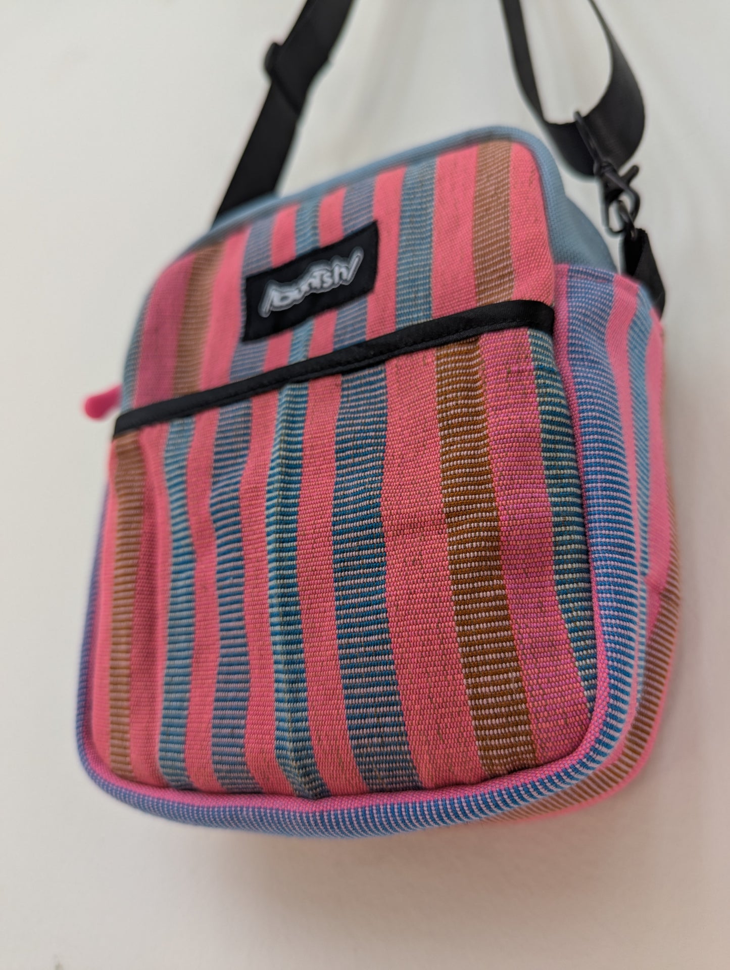 Upcycled Buntsh-box bag, Bubble Gum (Pink & Blue) Colors (2 of 4)