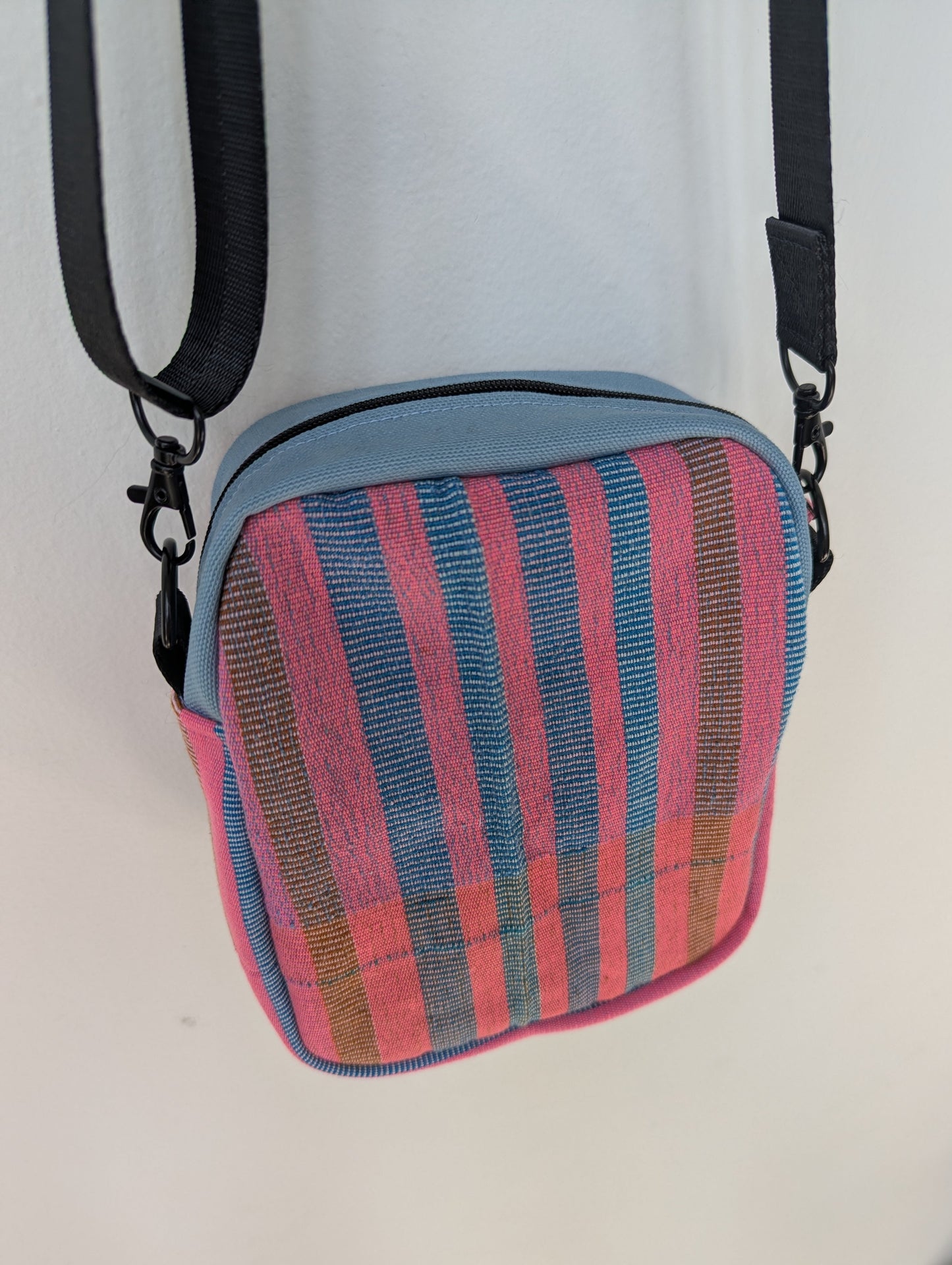 Upcycled Buntsh-box bag, Bubble Gum (Pink & Blue) Colors (2 of 4)