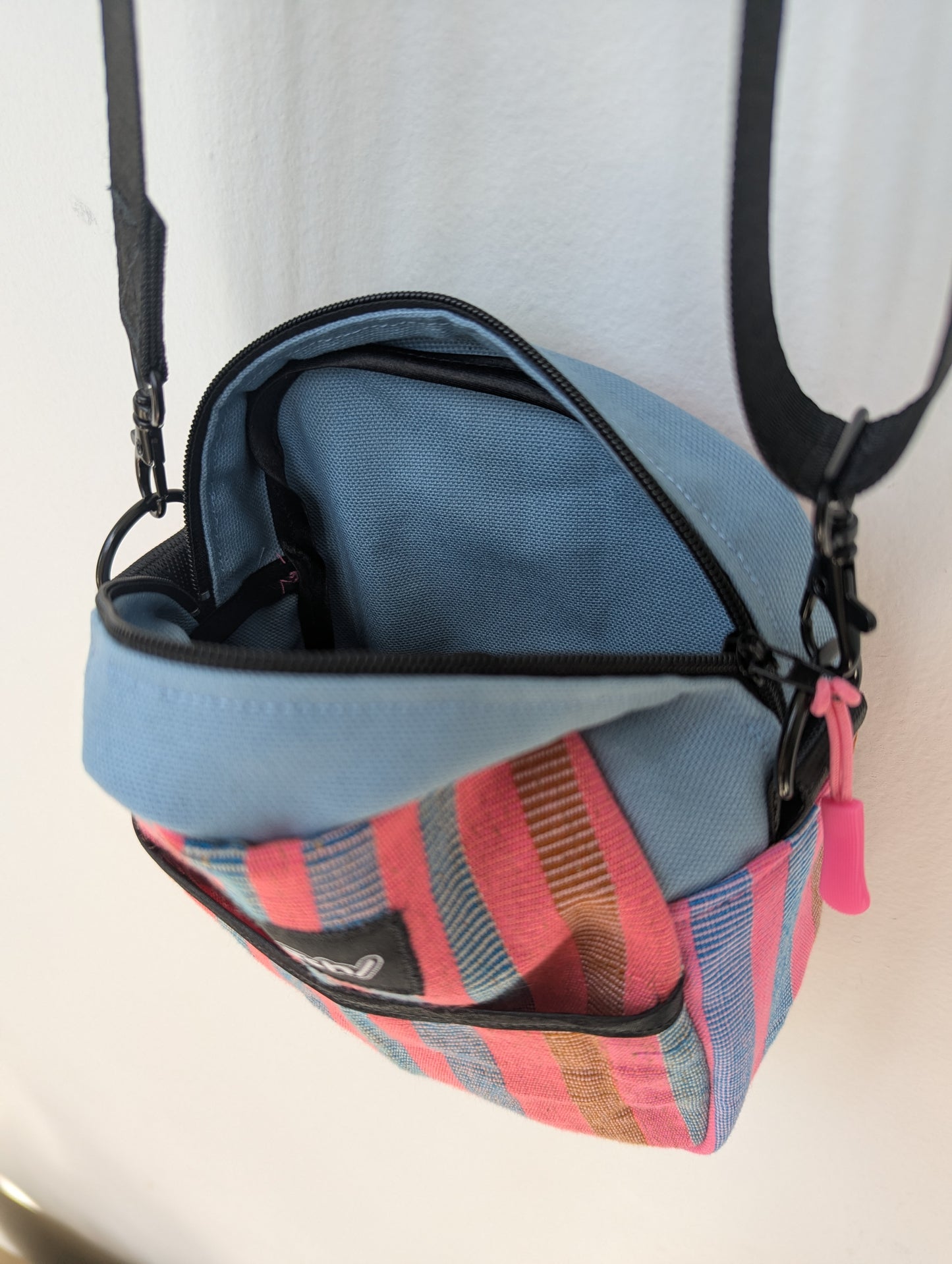 Upcycled Buntsh-box bag, Bubble Gum (Pink & Blue) Colors (2 of 4)