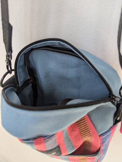 Upcycled Buntsh-box bag, Bubble Gum (Pink & Blue) Colors (1 of 4)