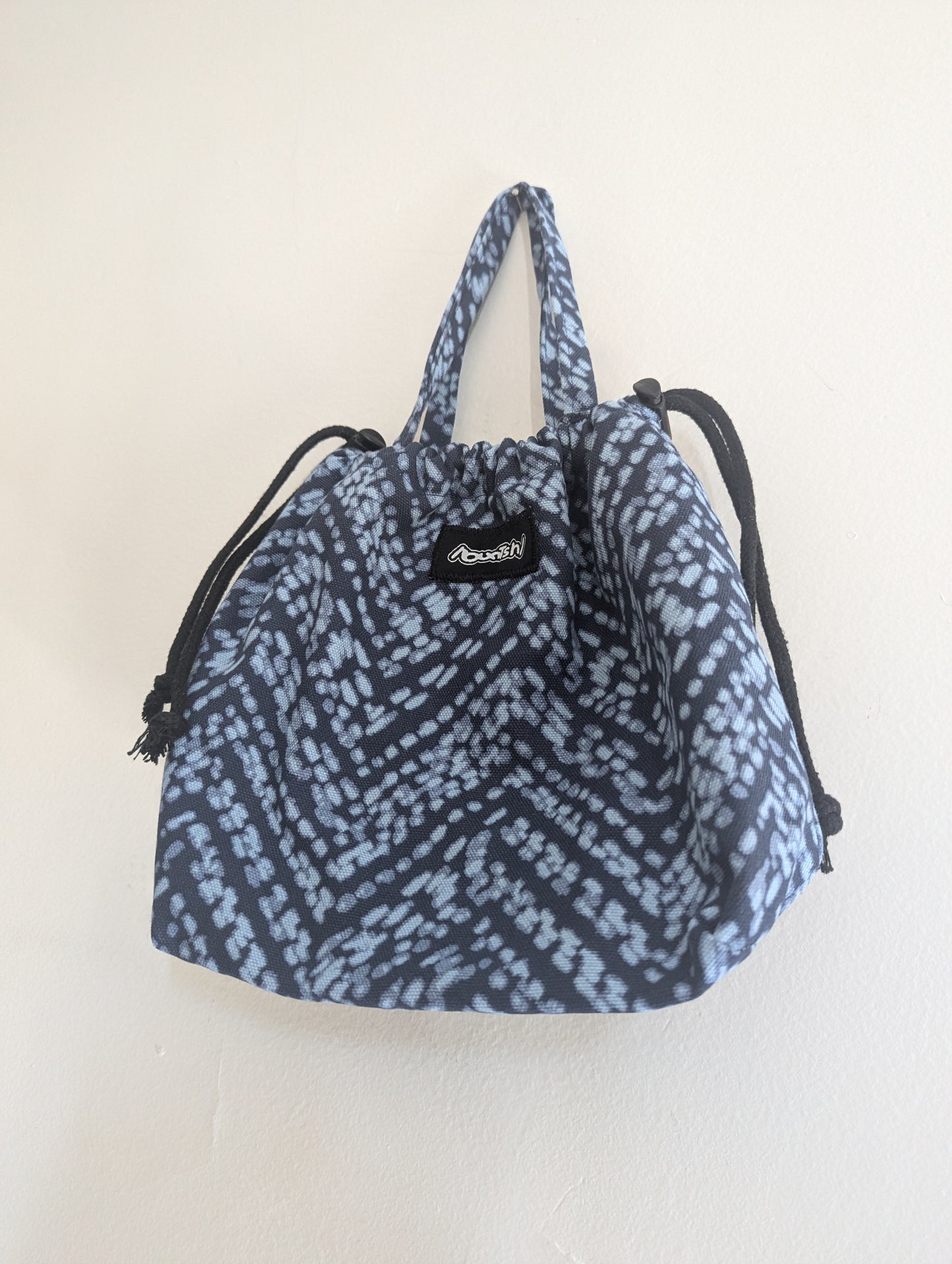Blue Herringbone Mini-Tote, Buntsh Bag