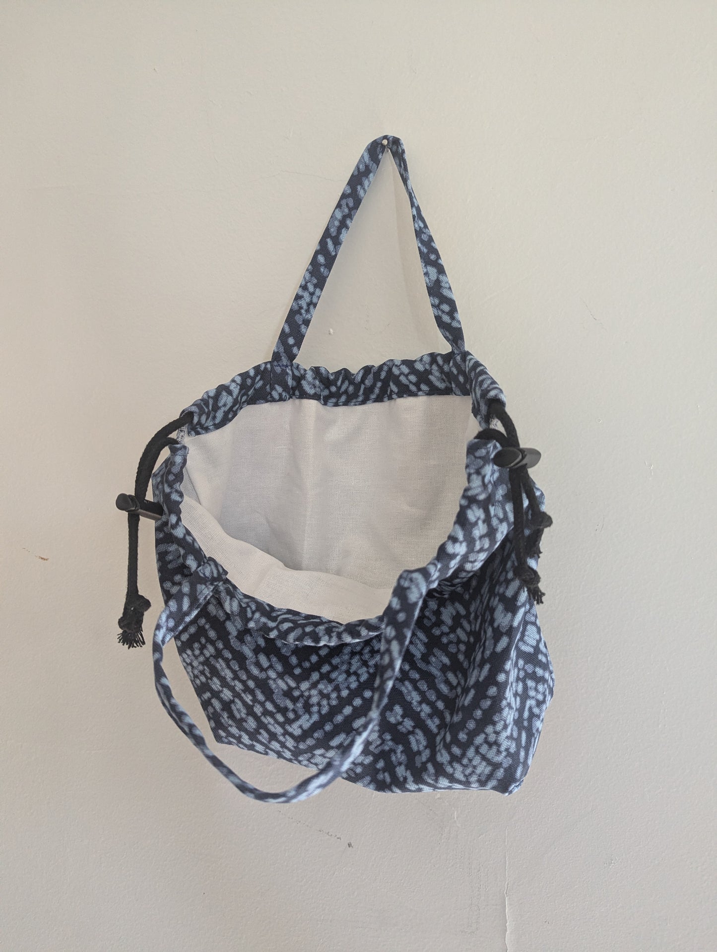 Blue Herringbone Mini-Tote, Buntsh Bag
