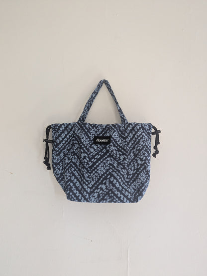Blue Herringbone Mini-Tote, Buntsh Bag