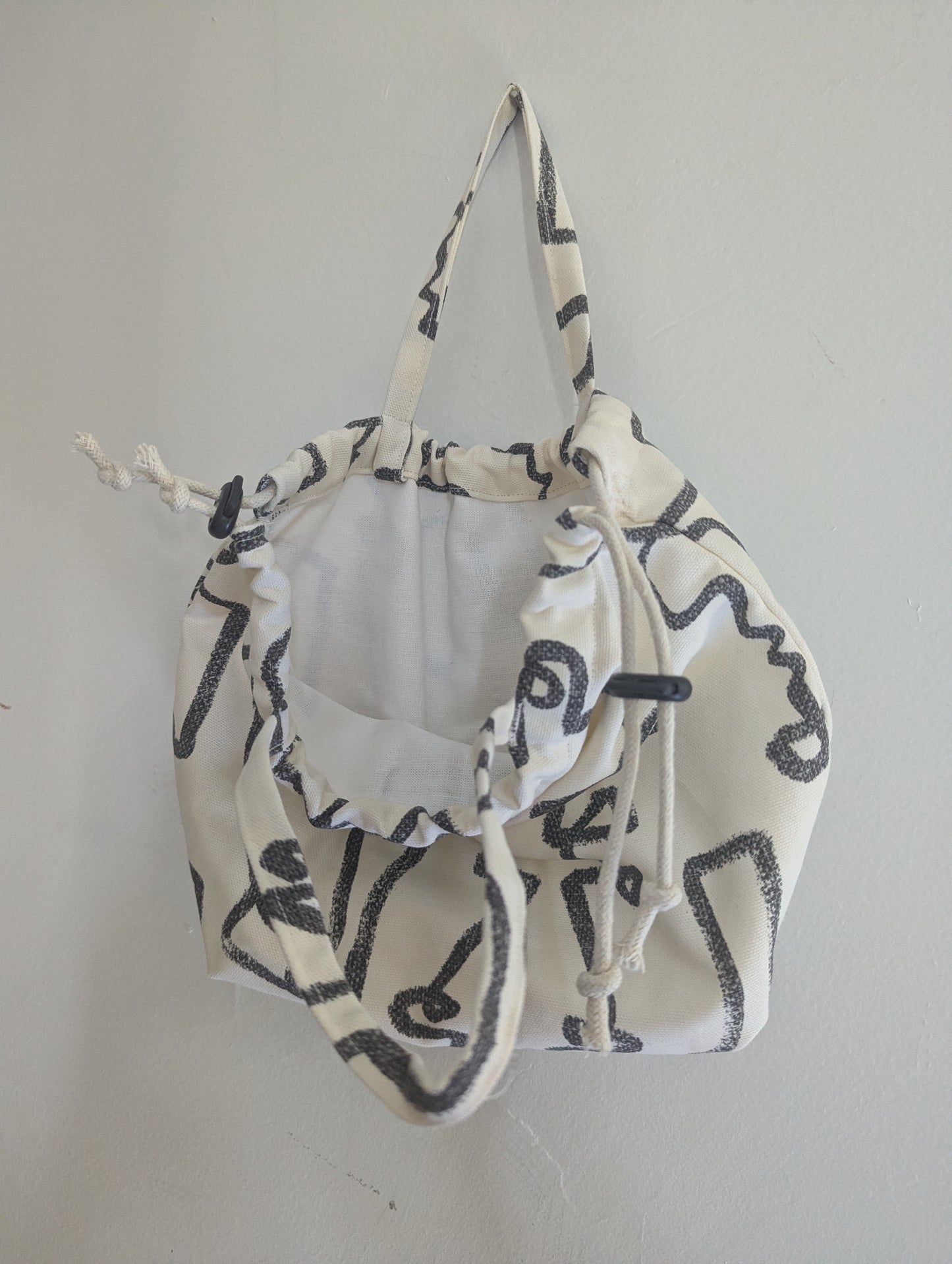 Abstract Faces Mini-Tote, Buntsh Bag