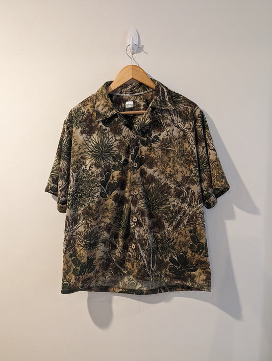 Men's Handcrafted Button-Up, Desert Landscape Print