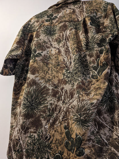 Men's Handcrafted Button-Up, Desert Landscape Print