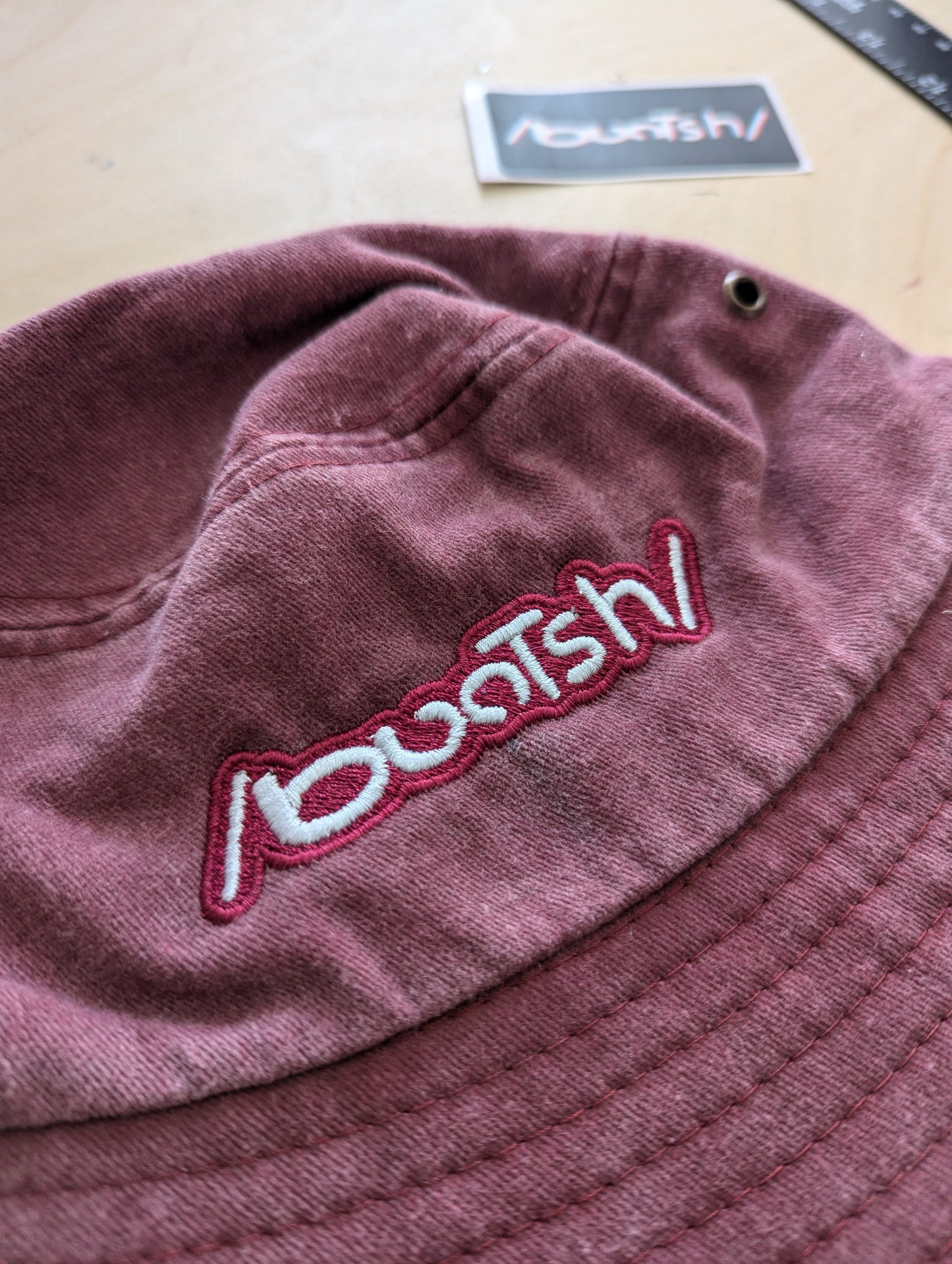 Buntsh, Washed-Wine Red, Bucket hat