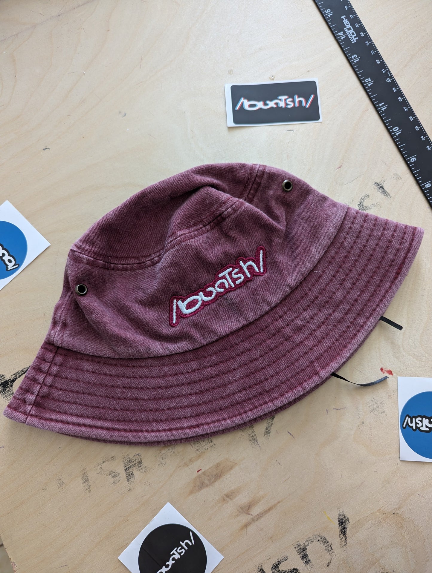 Buntsh, Washed-Wine Red, Bucket hat