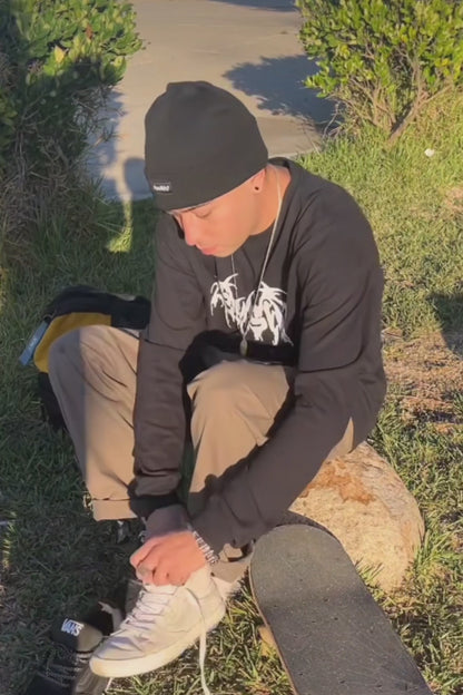 Long Sleeve, Buntsh-Goth Logo, Black t-shirt