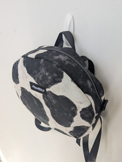 1of1 Handcrafted Cow print, Circle backpack & Water Bag Set