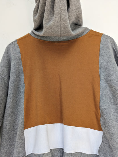 Upcycled Carhartt T-shirt, into Color Block Hoodie (1 of 1 item)